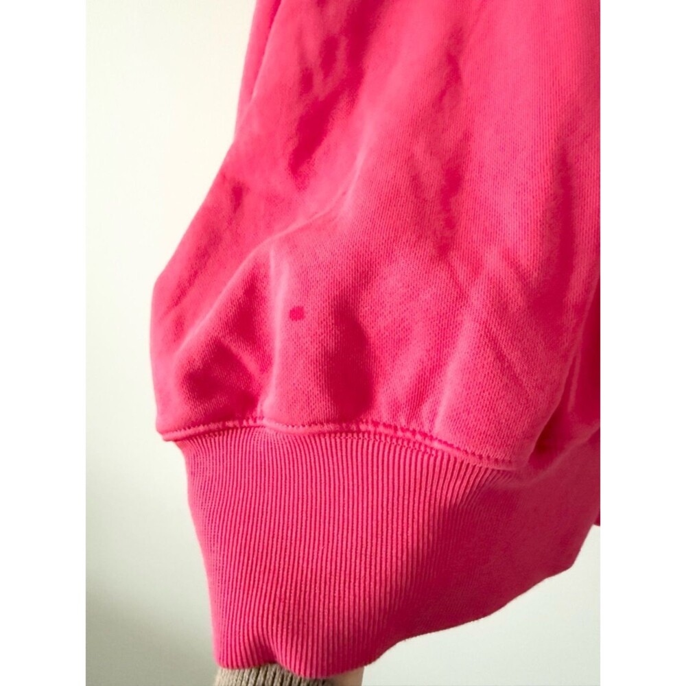 Fabletics Hot Pink Year Round Terry Crewneck Sweatshirt Size S Relaxed Fit - Picture 8 of 8